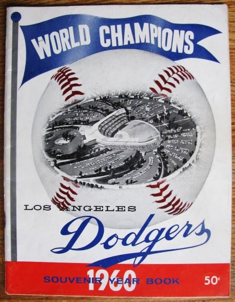 1960 LOS ANGELES DODGERS 56-PAGE YEARBOOK