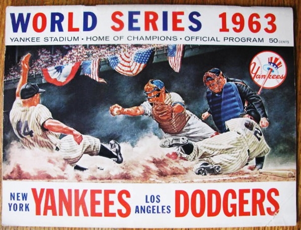 1963 WORLD SERIES PROGRAM - NEW YORK YANKEES VS  LOS ANGELES DODGERS 