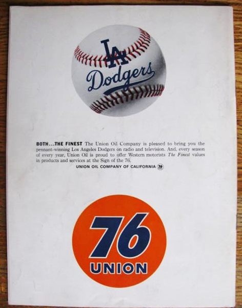 1963 WORLD SERIES PROGRAM - LOS ANGELES DODGERS vs NEW YORK YANKEES 