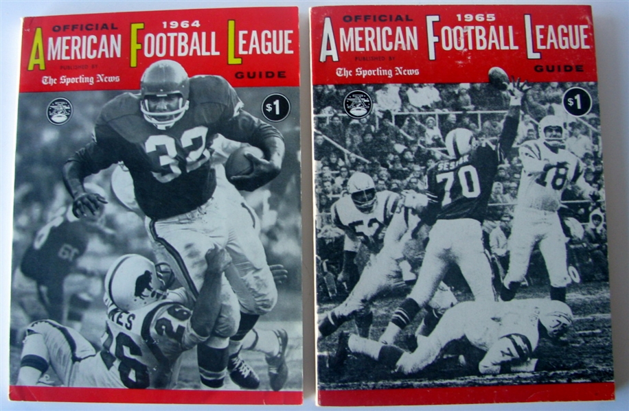 1962-1969 AFL GUIDE BOOKS - HARD TO FIND - 8 ISSUES