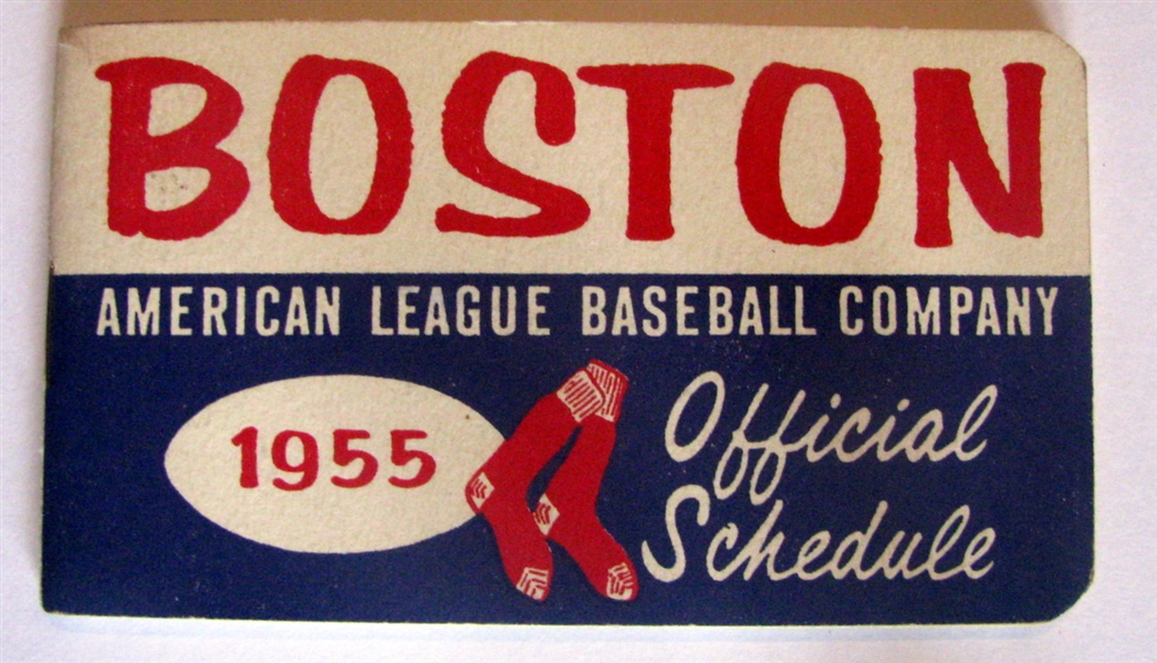 1955 BOSTON RED SOX A.L. SCHEDULE BOOKLET