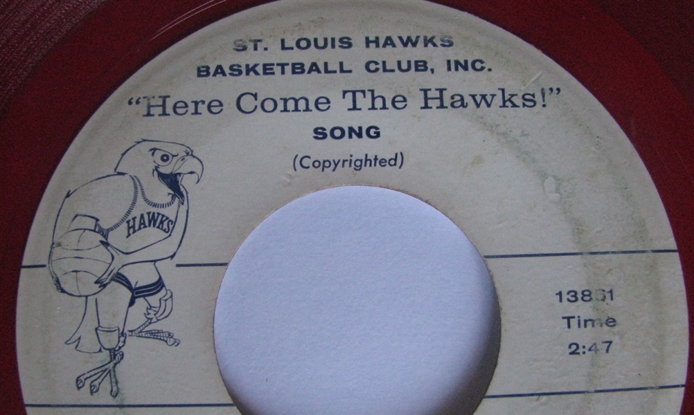 VINTAGE ST. LOUIS HAWKS RECORD HERE COMES THE HAWKS