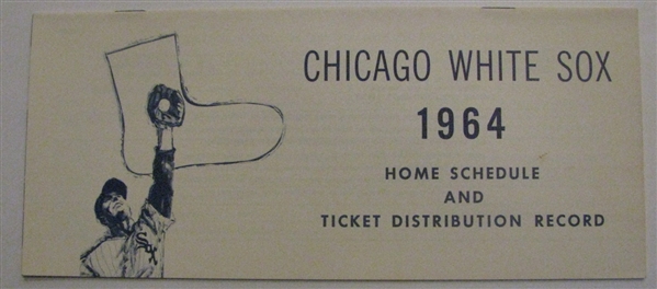 1964 CHICAGO WHITE SOX SCHEDULE AND TICKET RECORD BOOKLET