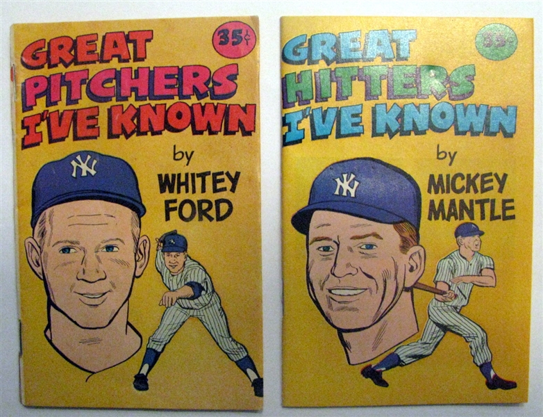 1976 MICKEY MANTLE & WHITEY FORD mini COMIC BOOKS