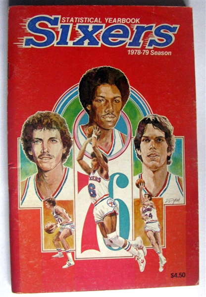 1978-79 PHILADELPHIA SEVENTY-SIXERS YEARBOOK - ERVING COVER