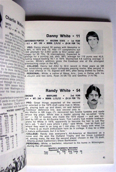 1976 DALLAS COWBOYS YEARBOOK