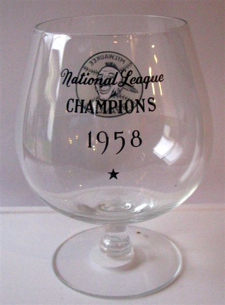 1958 MILWAUKEE BRAVES NATIONAL LEAGUE CHAMPIONS GOBLET