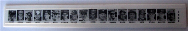 1966 ST. LOUIS CARDINALS RULER w/PLAYER PICTURES