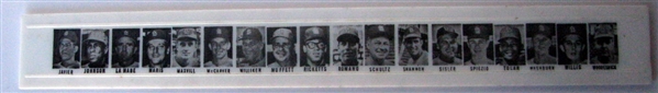 1967 ST. LOUIS CARDINALS RULER w/PLAYER PICTURES - CHAMPIONSHIP YEAR