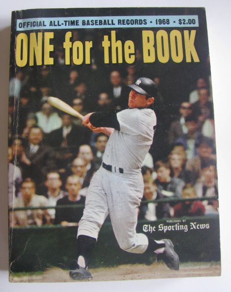 1969 ONE FOR THE BOOK w/MICKEY MANTLE COVER