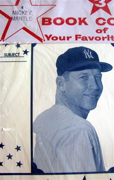 VINTAGE MICKEY MANTLE BOOK COVERS - SEALED IN PACKAGE