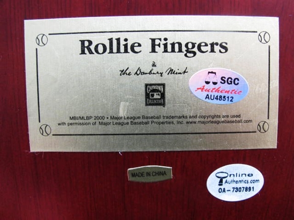ROLLIE FINGERS HOF 92 SIGNED DANBURY MINT STATUE w/SGC COA