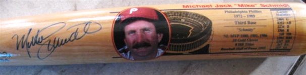 MIKE SCHMIDT SIGNED COOPERSTOWN PICTURE BASEBALL BAT w/COOPERSTOWN COA