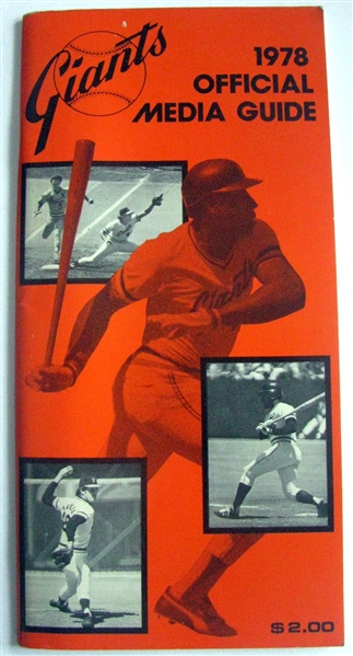 1978 SAN FRANCISCO GIANTS MEDIA GUIDE - MCCOVEY COVER