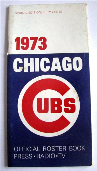 1973 CHICAGO CUBS MEDIA GUIDE