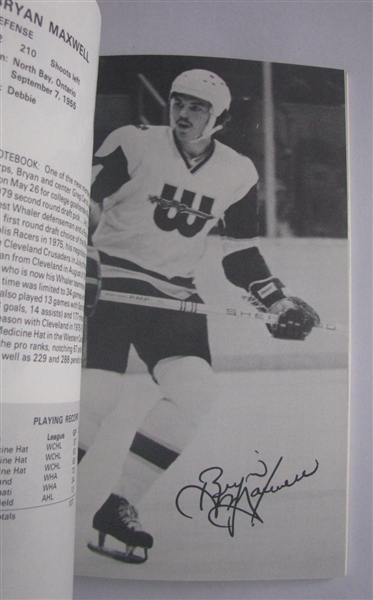 1977/78 NEW ENGLAND WHALERS WHA MEDIA GUIDE / YEARBOOK