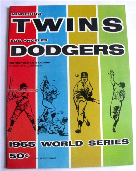 1965 WORLD SERIES PROGRAM - DODGERS VS TWINS- TWINS EDITION