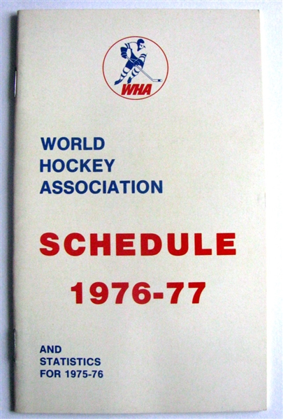 1976/77 WHA SCHEDULE BOOKLET