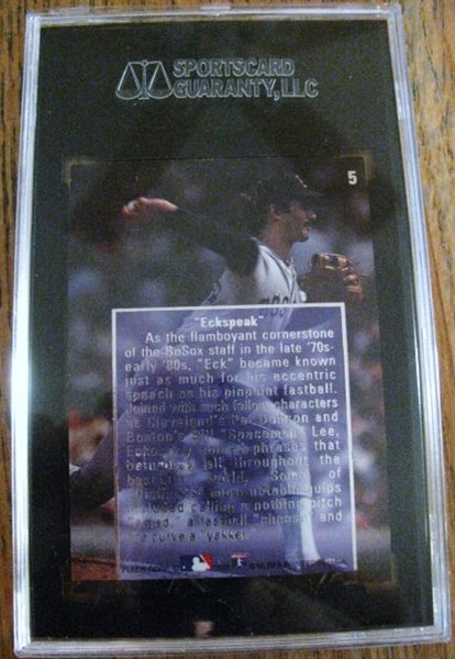 DENNIS ECKERSLEY SIGNED BASEBALL CARD - SGC SLABBED & AUTHENTICATED