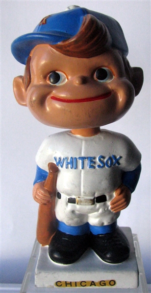 60's CHICAGO WHITE SOX WHITE BASE BOBBING HEAD