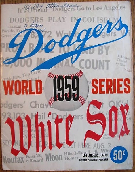 1959 WORLD SERIES PROGRAM - LOS ANGELES DODGERS vsCHICAGO WHITE SOX  