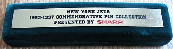 NY JETS 1993-1997 COMMEMORATIVE PIN SET w/BOX
