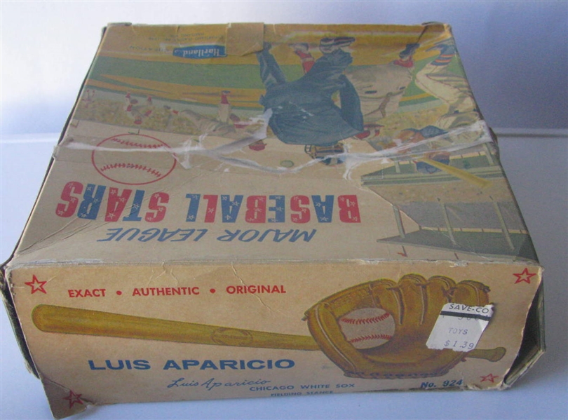 50's/60's LUIS APARICIO HARTLAND PLASTICS STATUE w/BOX & TAG