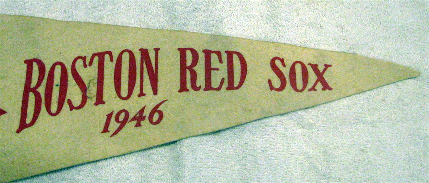 1946 BOSTON RED SOX FULL SIZED PENNANT - A.L. CHAMPIONSHIP YEAR