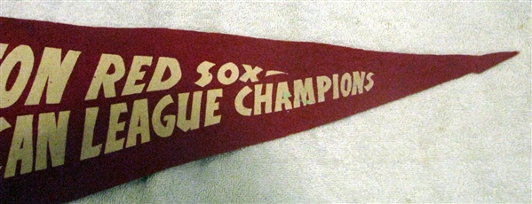 40's BOSTON RED SOX AMERICAN LEAGUE CHAMPIONS FULL SIZE PENNANT