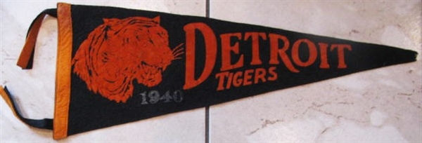 1940 DETROIT TIGERS PENNANT 