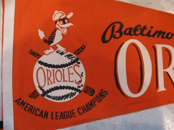 1966 BALTIMORE ORIOLES AMERICAN LEAGUE CHAMPIONS FULL SIZE PENNANT