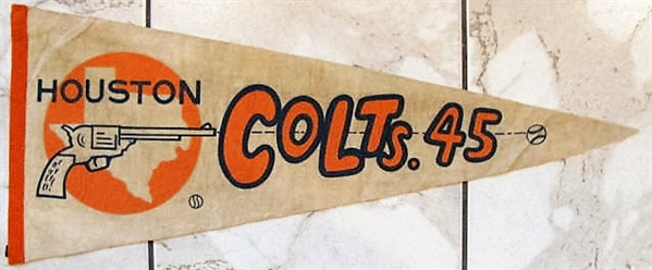 1960's HOUSTON COLT 45's FULL SIZE PENNANT