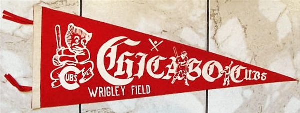 50's CHICAGO CUBS FULL SIZE PENNANT