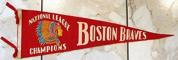 40's BOSTON BRAVES 3/4 SIZE PENNANT