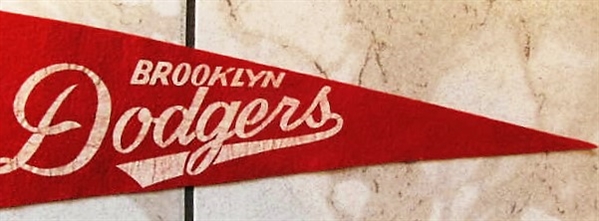 1950's BROOKLYN DODGERS 3/4 SIZE PENNANT