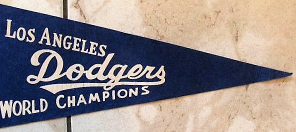 50's/60's LOS ANGELES DODGERS WORLD CHAMPIONS FULL SIZE PENNANT