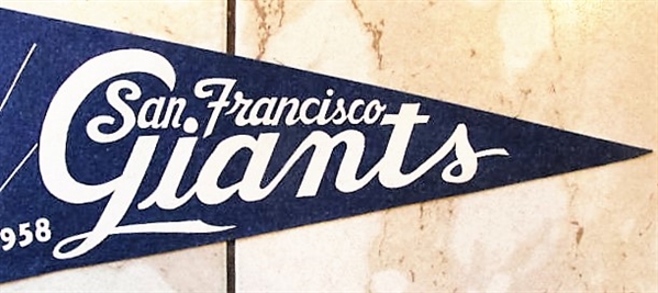 1958 1st YEAR SAN FRANCISCO GIANTS FULL SIZE PENNANT