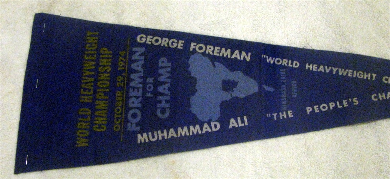 1974 MUHAMMAD ALI VS GEORGE FOREMAN PENNANT