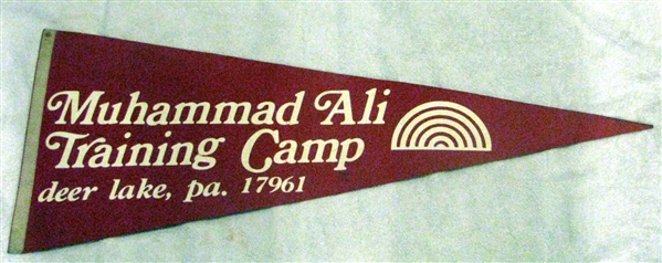 70's MUHAMMAD ALI TRAINING CAMP PENNANT