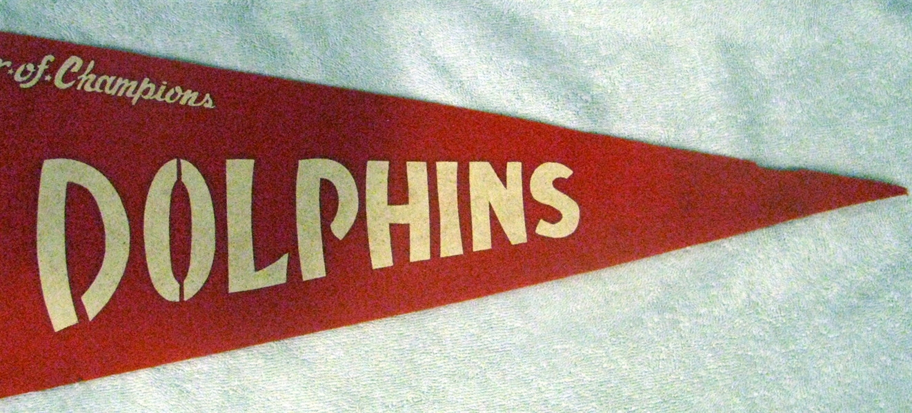 1973 MIAMI DOLPHINS SUPER BOWL VII PENNANT