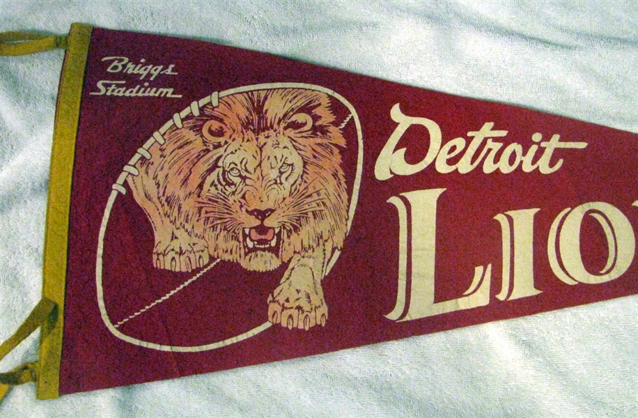 50's DETROIT LIONS PENNANT