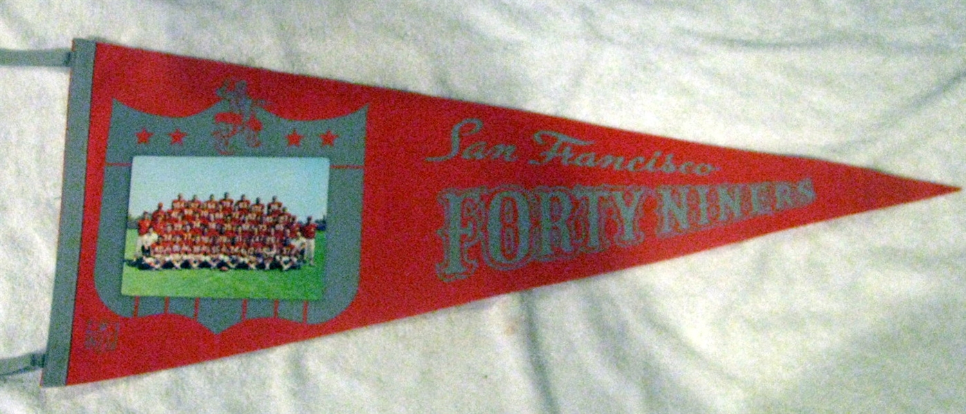 60's SAN FRANCISCO FORTY-NINERS PHOTO PENNANT