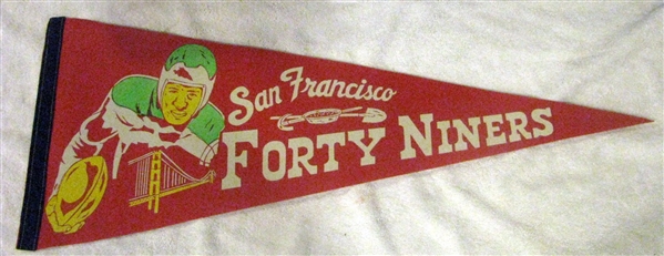 50's SAN FRANCISCO FORTY-NINERS PENNANT