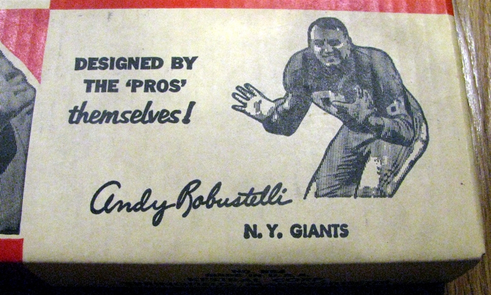 VINTAGE 60's ANDY ROBUSTELLI N.Y. GIANTS BLOCKING SHIELD w/BOX