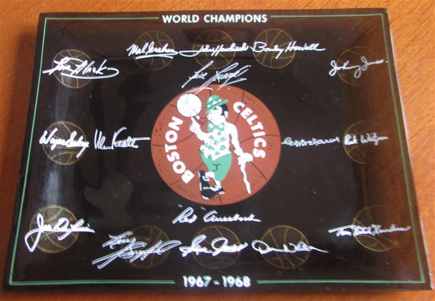 1967/68 BOSTON CELTICS WORLD CHAMPIONS TRAY - RARE!