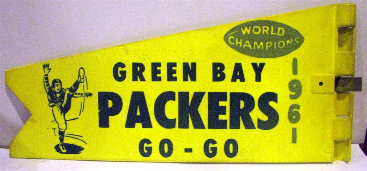 1961 GREEN BAY PACKERS WORLD CHAMPIONS ANTENNA BANNER