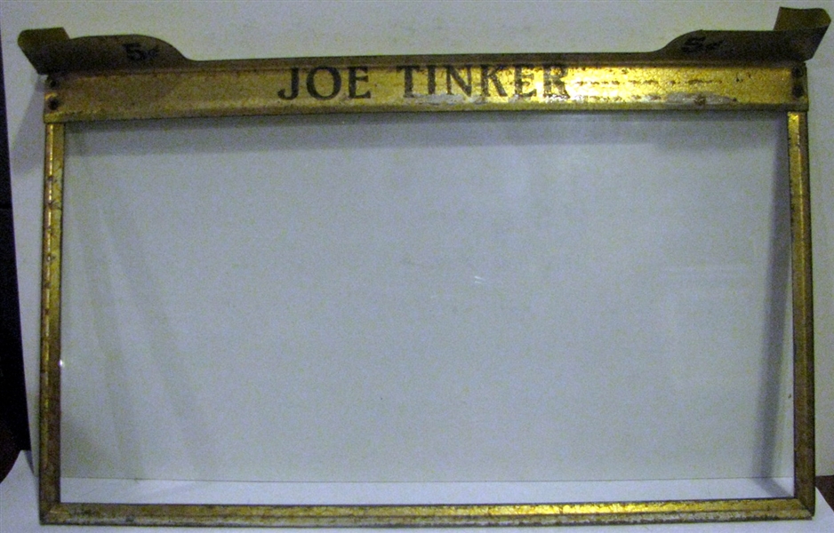 VINTAGE JOE TINKER CIGAR BOX HUMIDOR GLASS COVER