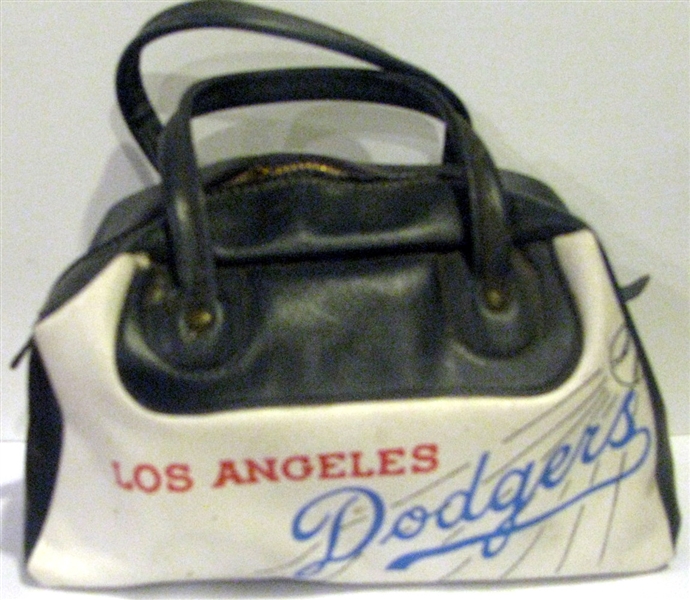 1959 LOS ANGELES DODGERS WORLD CHAMPIONS MINIATURE TRAVEL BAG