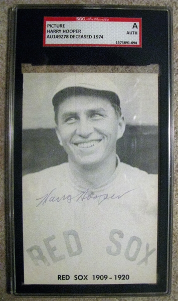 HARRY HOOPER SIGNED PICTURE - SGC SLABBED & AUTHENTICATED