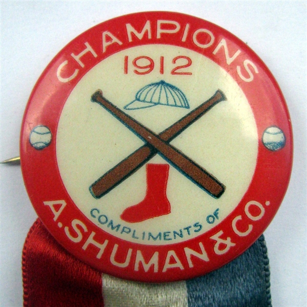 1912 BOSTON RED SOX WORLD CHAMPIONS PIN - VERY RARE!